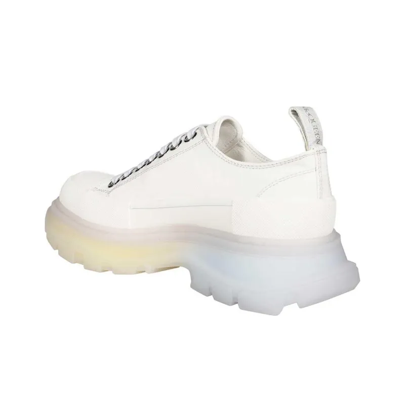 Alexander McQueen Tread Slick Low Lace Up Shoes 'White Multi' Women's-4