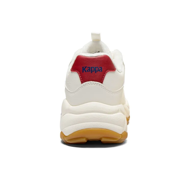 Kappa Anti Slip Wear Resistant Low Top Chunky Sneakers Unisex White-4