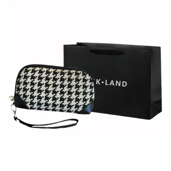 PINK·LAND Canvas Canvas Bag Clutches Regular Women's Black/Earth Yellow