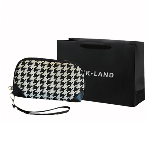PINK·LAND Canvas Canvas Bag Clutches Regular Women's Black/Earth Yellow