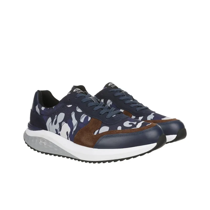MBT Curved Sole Platform TIANO Low Top Running Shoes Men's Blue-2