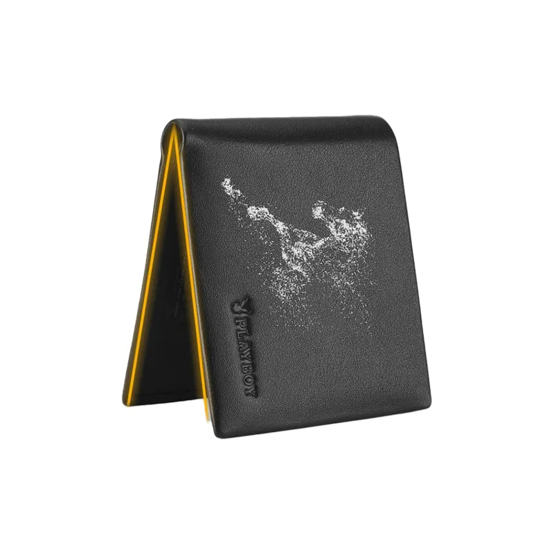 Playboy Cow Leather Wallet Men's Black-3