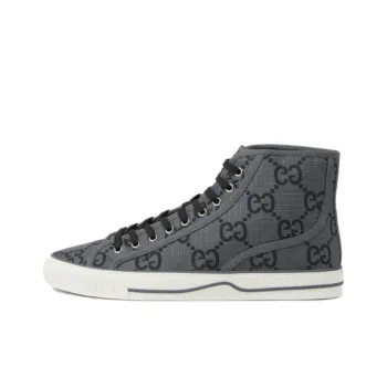 GUCCI Tennis 1977 High 'GG Monogram Grey Black'