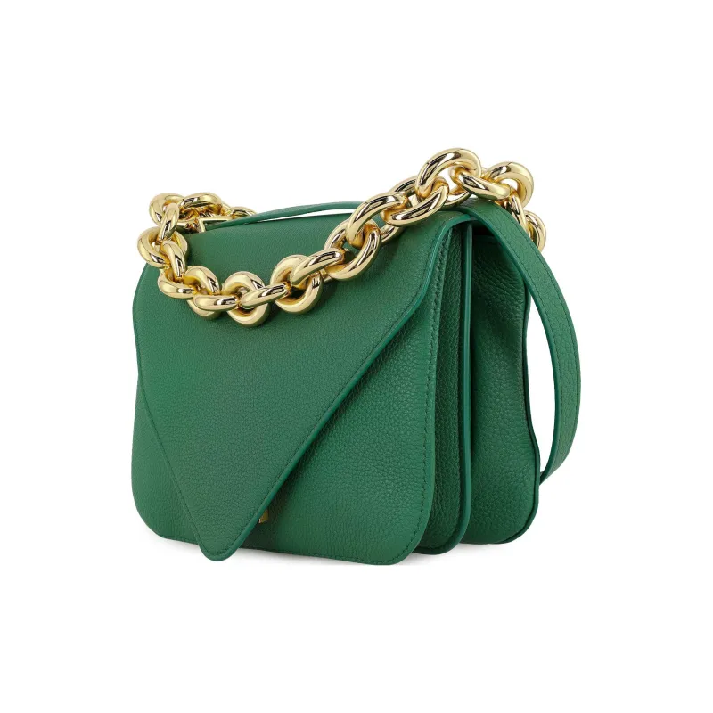 Bottega Veneta Calfskin Envelope Bag, Shoulder Bag, Crossbody Bag Women's Bright Green-1