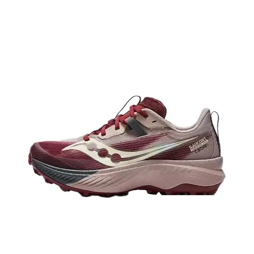 Saucony ENDORPHIN EDGE Slip-Resistant Low-Top Running Shoes Women's Beige Red