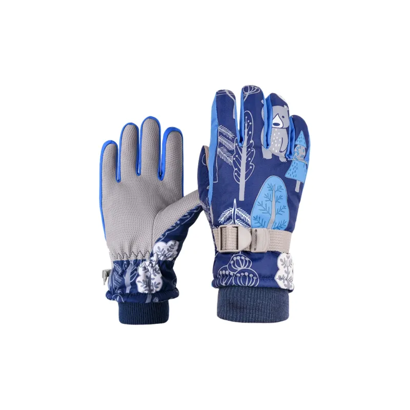 PRIMITIVE WOLF Skiing Mittens Unisex-2