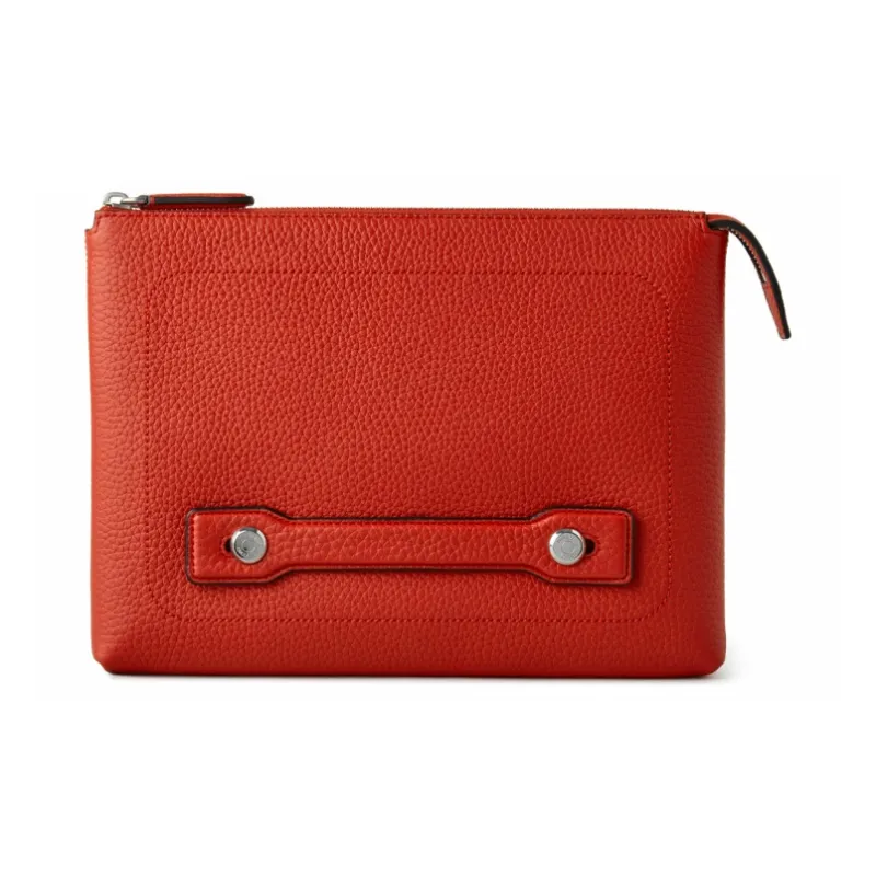 Mulberry Grained Cow Leather IPad Case Clutch Regular Men's Blue Lancaster Red-0