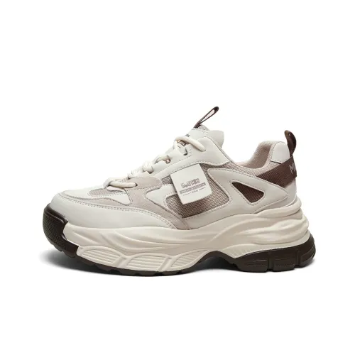 Mulinsen Height Enhancing Wear Resistant Lightweight Low Top Chunky Sneakers Women's