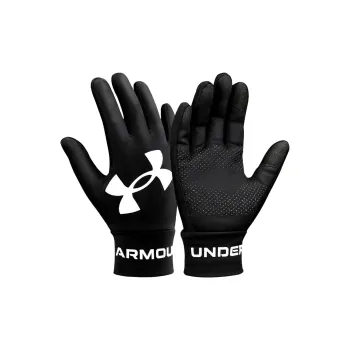 Under Armour Polyester Sports Gloves Unisex Black Gray