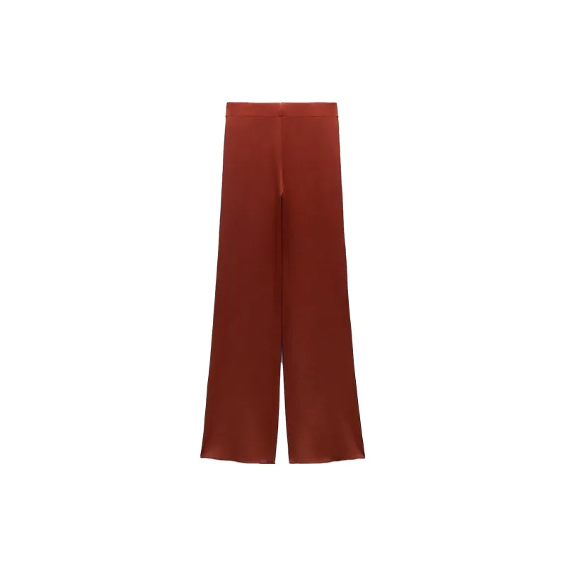ZARA Casual Pants Women's Brick Red-1