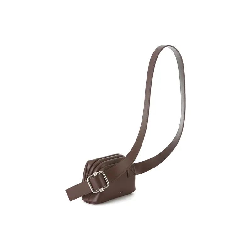 OSOI PECAN BROT Leather Shoulder Bag, Crossbody Bag Regular Women's Brown-2