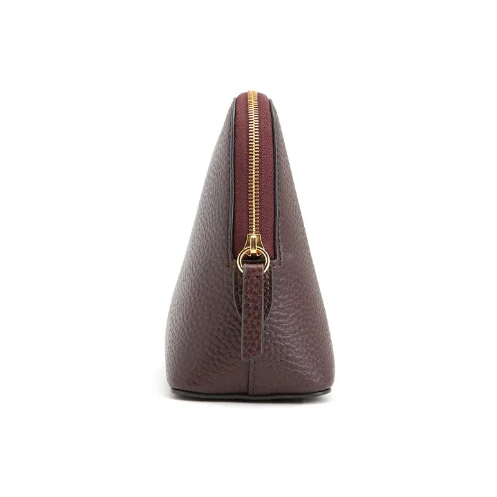 Mulberry Cow Leather Makeup Bag Women's Brown-2