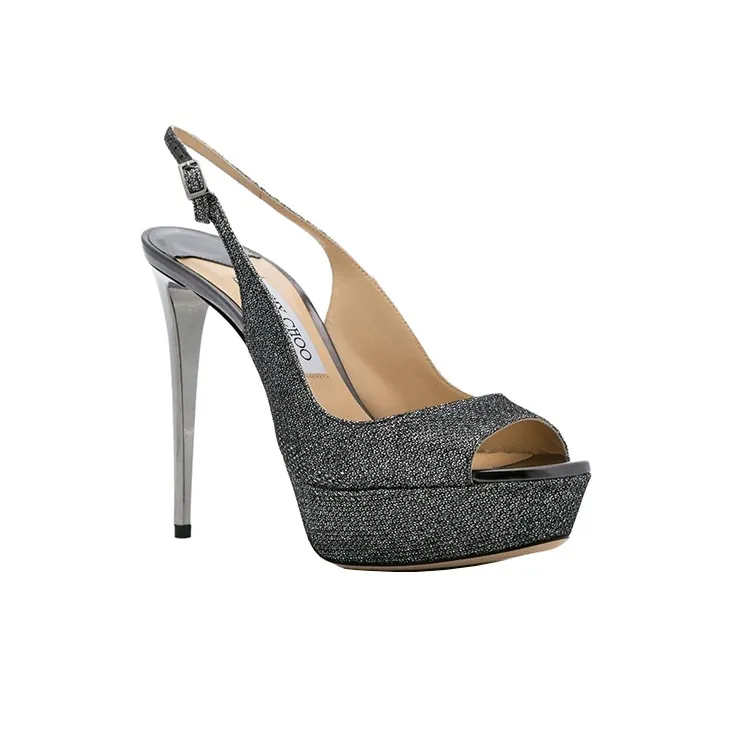 Jimmy Choo Selma Strap Sandals 12cm Women's Gray-3