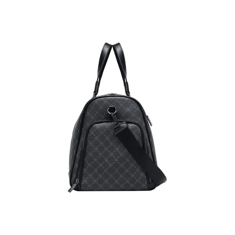 POLO PVC Synthetic Leather Travel Bag 28L Men's Dark Gray-2