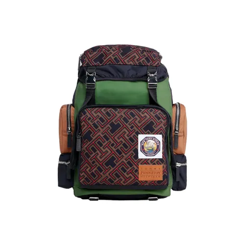 Tommy Hilfiger PENDLETON Collaboration Polyester Backpack Unisex Blue & Green