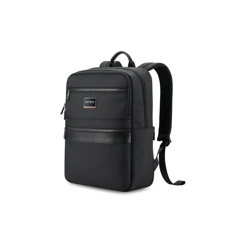 SAMSONITE SBL ENCODE Fabric Cow Leather Patchwork Backpack Regular Men's Black-1