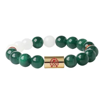 Rastaclat Chalcedony Small Lion Chinese Style Jade Bracelet Gift Box Set Unisex