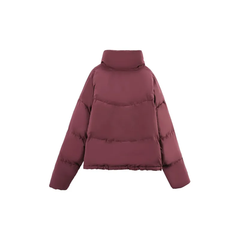 A Paradise For Awakening Down Jacket Women's Dark Reddish Purple-1