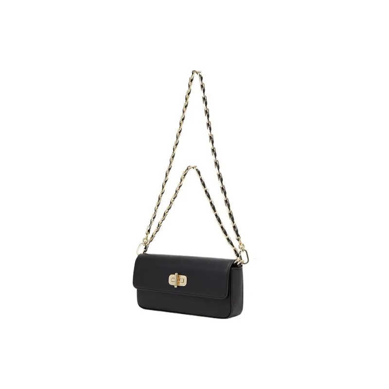 Tommy Hilfiger Braid-strap Leather Shoulder Bag-1