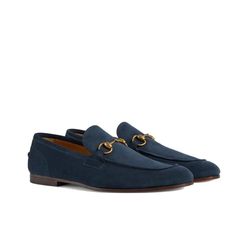 GUCCI Jordaan Loafer 'Blue Suede'-2