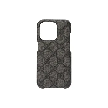 GUCCI Ophidia Canvas IPHONE 15 PRO Protective Cover Bag Accessory Men's Gray & Black