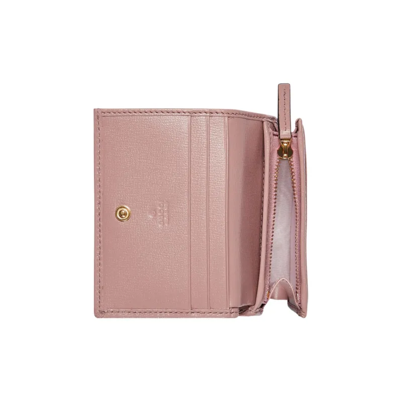 GUCCI Horsebit 1955 Leather Card Holder Wallet Women's Light Pink-5