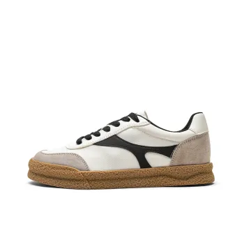 TOOMANYSHOES Bouncy Trampoline Low Top Skateboard Shoes 2.5cm Women's Beige Black