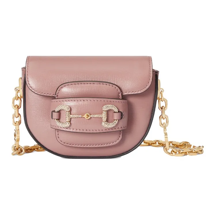 GUCCI Horsebit 1955 Leather Fanny Pack Regular Women's Pink-0