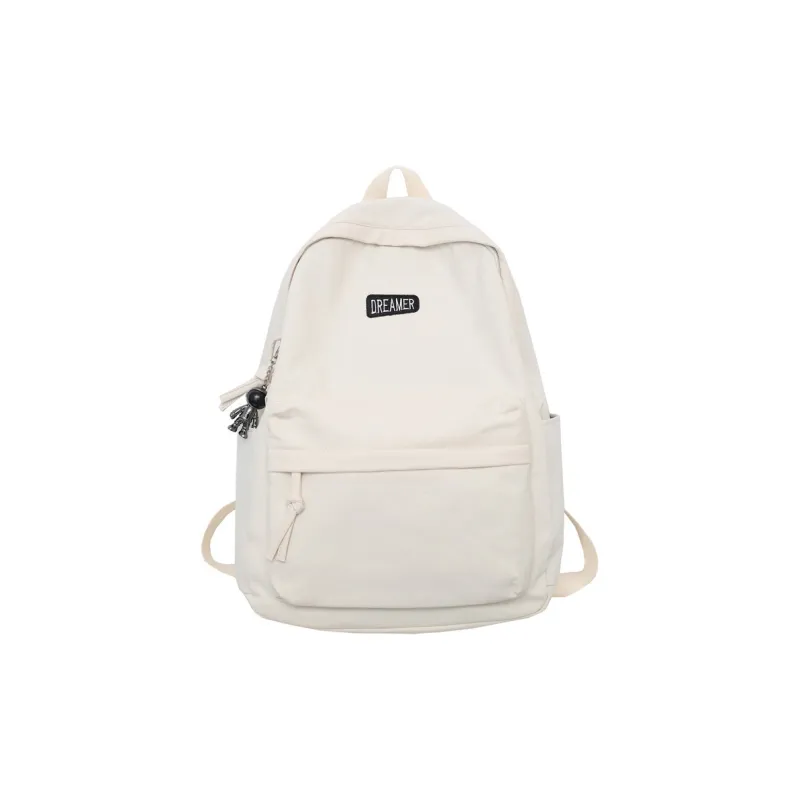 LOUIS ROYALN Canvas Backpack Unisex Dark Gray/Light Blue/Black/Purple/White-5