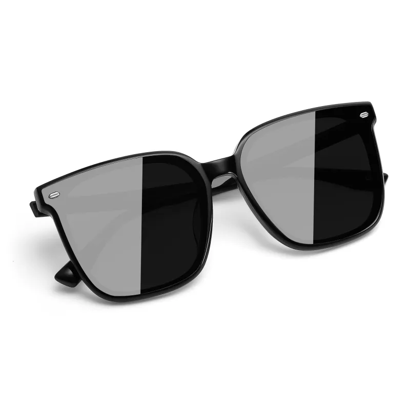 PULAIS Plate Frame Square Sunglasses Unisex-1