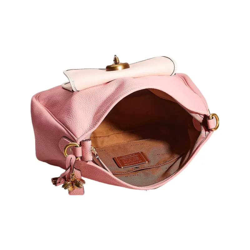 COACH Cary Pebble Leather Tote Bag, Shopping Bag, Crossbody Bag, Shoulder Bag Regular Women's Brass & Bubbles Candy-2