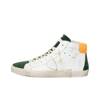 PHILIPPE MODEL Prs High-Top Skateboard Shoes Men's White Green