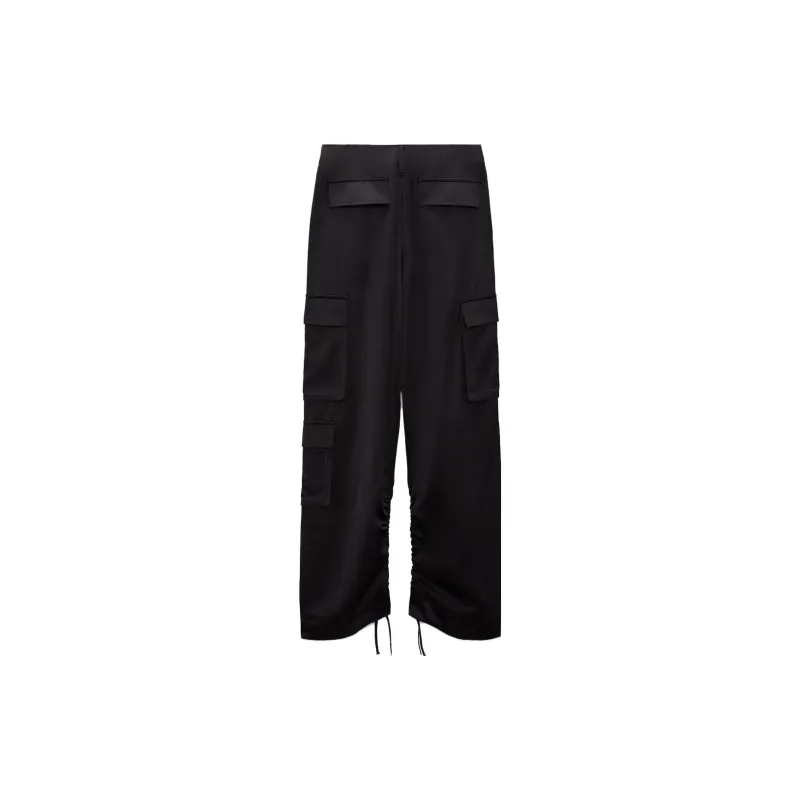ZARA Cargo Pants Women's Black-1