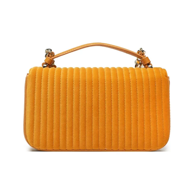 Tommy Hilfiger Faux Leather One Shoulder Handbags Small Size Women's Yellow-1