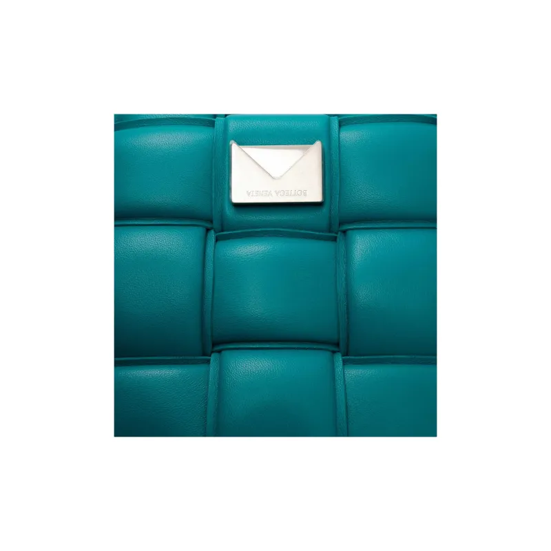 Bottega Veneta Padded Cassette Sheepskin Pillow Bag Crossbody Bag Shoulder Bag Women's Sparkling Blue-7