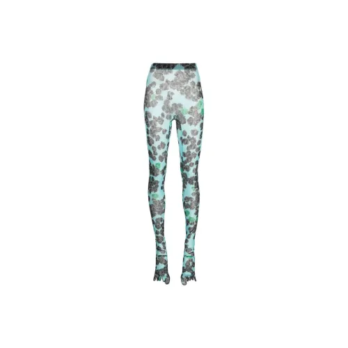 NATASHA ZINKO Pixel-Roses Mesh Leggings