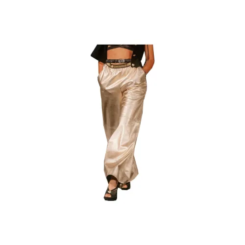 CHANEL Casual Pants Women's Gold