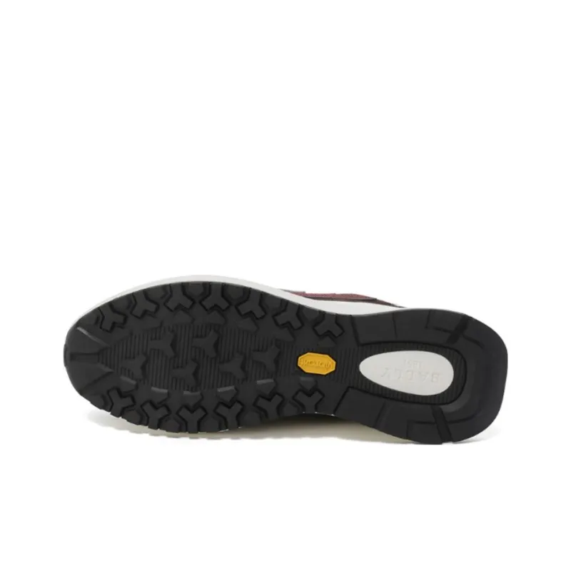 BALLY Outline Collection Breathable Low Top Casual Shoes Men's Black, Gray, & Brown Multicolor-5