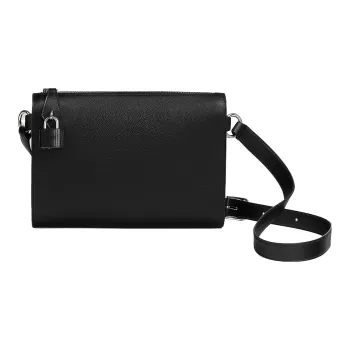 HERMES Nouvelle Pochette Urbaine Evergrain Calfskin Shoulder Bag Crossbody Bag Women's 89 Noir Black