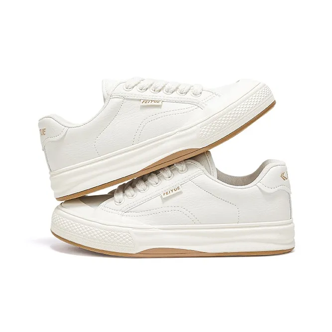 Feiyue Small White Shoes Abrasion-Resistant Low-Top Skateboard Shoes Women's Beige-3