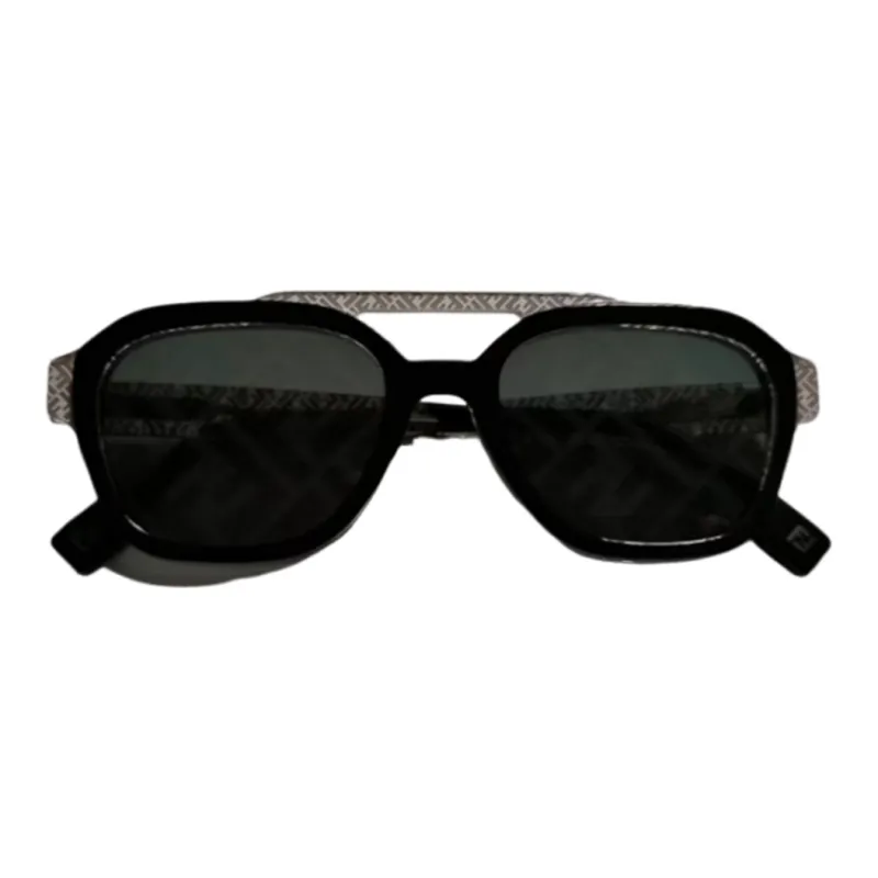 FENDI Acetate Aviator Sunglasses Unisex Black-0