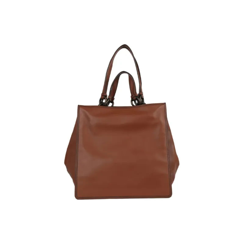 Bottega Veneta Leather Tote Bag Shopping Bag Shoulder Bag Handbag Regular Women's Brown-2