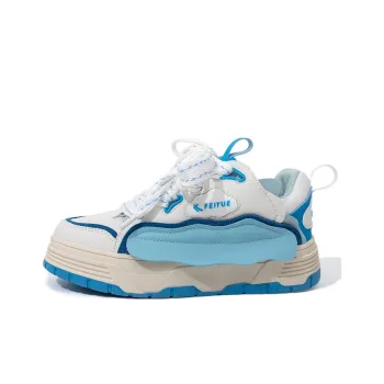 Feiyue Low Top Skateboard Shoes Women's White Blue