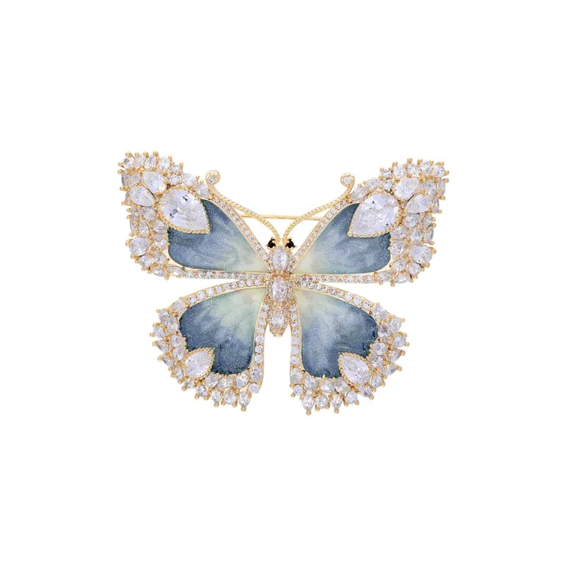 ROYALSASA Faux Crystal, Copper Brooches Women's-0