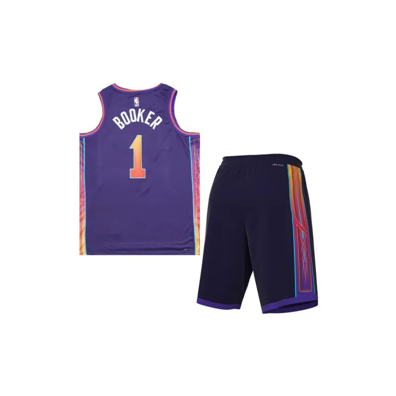 Nike Nike X NBA Basketball Suit Unisex Purple+Blue-1