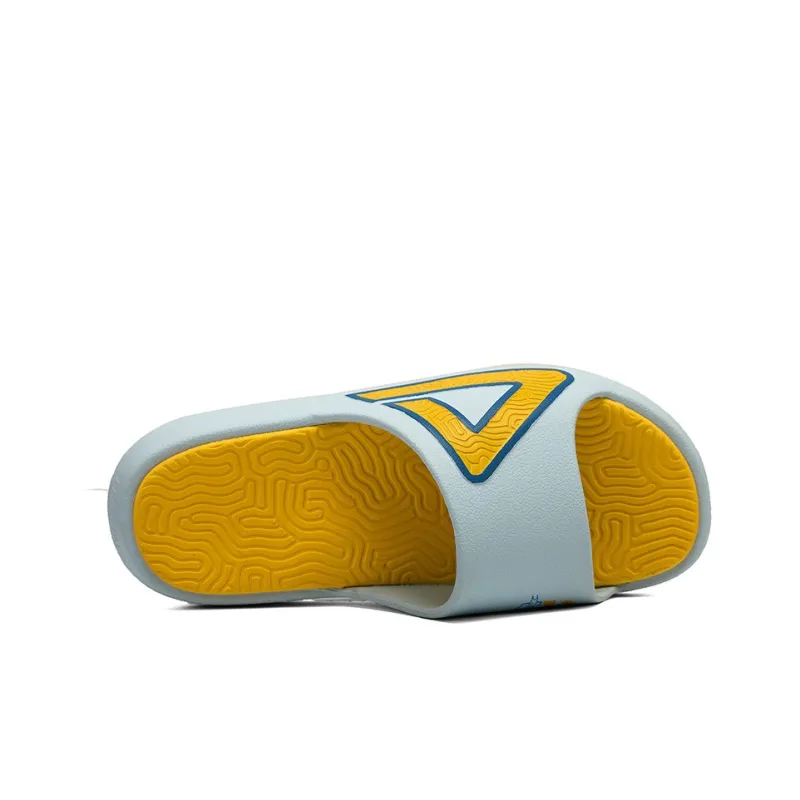 PEAK Tai Ji1.0 Slip Resistant Slide Slippers Men's Sky Blue Bright Yellow-3