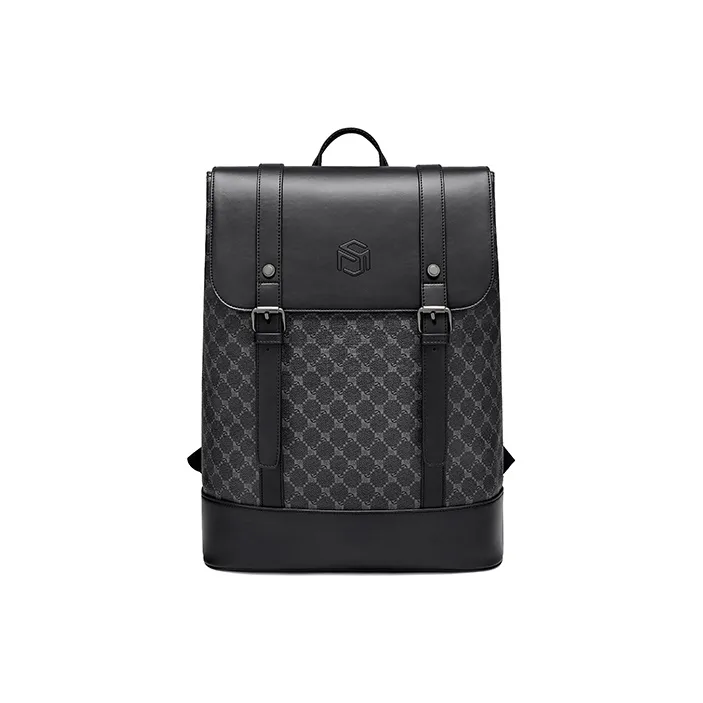 MashaLanti PVC Laptop Backpack Regular Men's Black-0