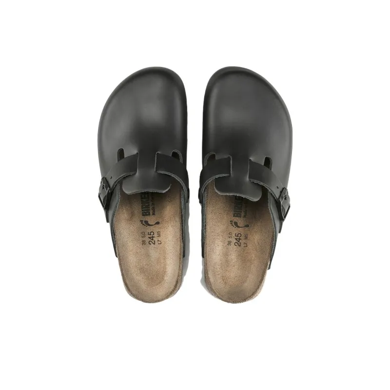 Birkenstock Boston Super Grip Natural Leather 'Black'-3