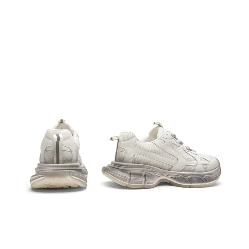 TOOMANYSHOES Beauty Campus Low Top Chunky Sneakers Women's Ecru-2