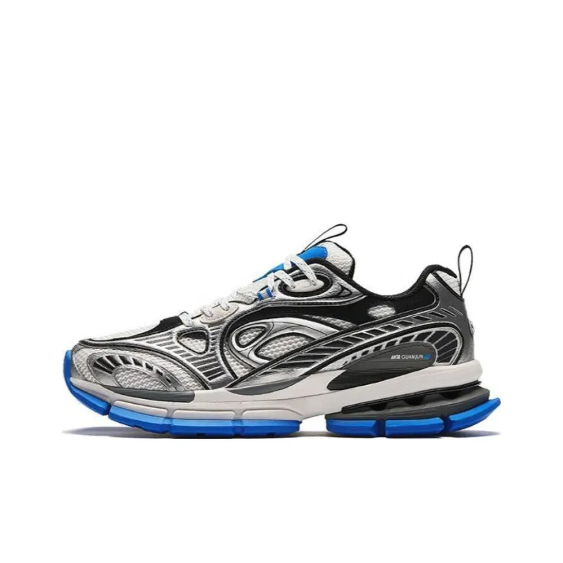 Anta Champion Series Durable Breathable Low-Top Running Shoes Men's Gray Blue-0